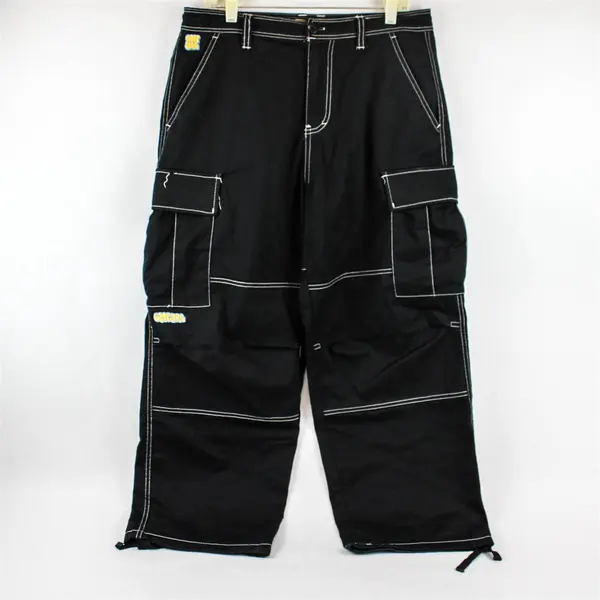 Empyre Men's Size 30 (Measures 34x28) Black & White Baggy Skate Black Jeans 