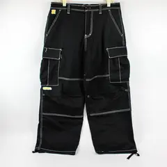 Empyre Men's Size 30 (Measures 34x28) Black & White Baggy Skate Black Jeans 