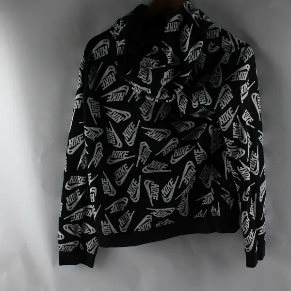 Nike Hoodie Sweatshirt Youth Boys XL Black and White Nike Logo Hoodie