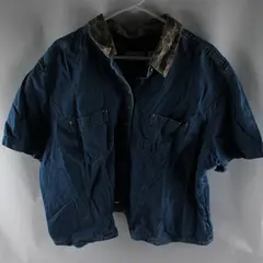 Vtg Villager Sport by Liz Claiborne Women's 3 Blue Denim Cropped Jacket 