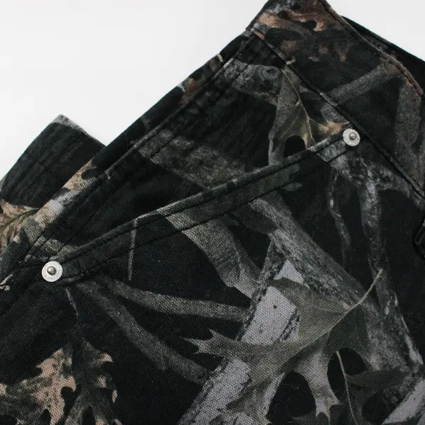 PacSun Men’s 32x30 Dark Tree Camo Dylan Baggy Carpenter 100% Cotton Jeans 