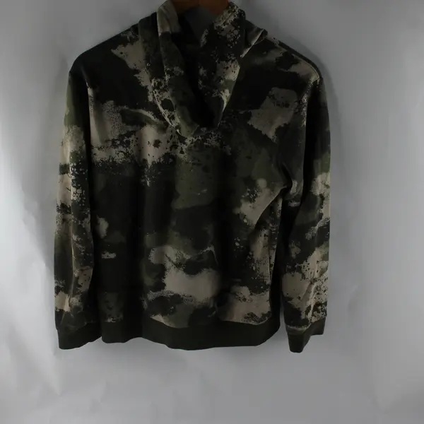Champion Boy's L 14 / 16 Green Camo w/Orange Logo Print Hoodie Sweatshirt