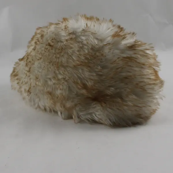 Unbranded White w/Brown Tips Faux Fur Winter Fluffy Hat 
