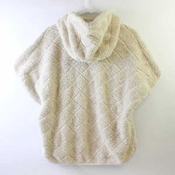 Columbia Beige Short-Sleeved Plush 1/4 Zip Hoodie Women's Size Small