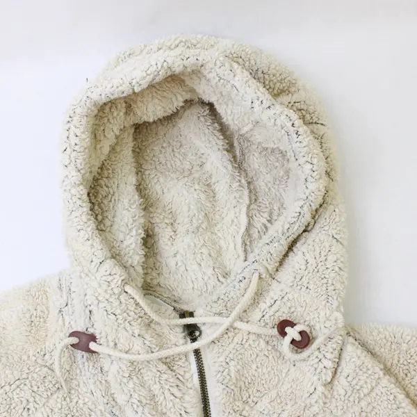 Columbia Beige Short-Sleeved Plush 1/4 Zip Hoodie Women's Size Small