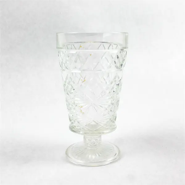 Set of 3 Hazel-Atlas Big Top Peanut Butter Glasses Diamond Pattern