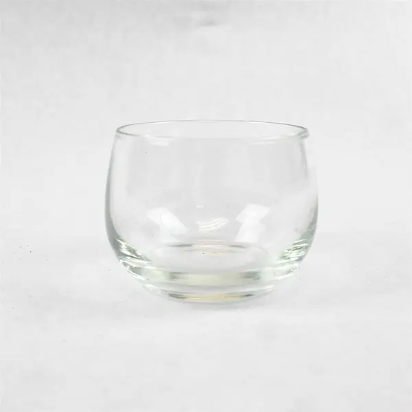 Vintage Roly Poly Whiskey Clear Glass Old-Fashioned Tumbler