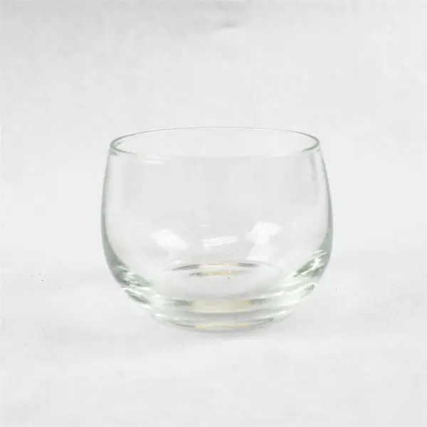Vintage Roly Poly Whiskey Clear Glass Old-Fashioned Tumbler