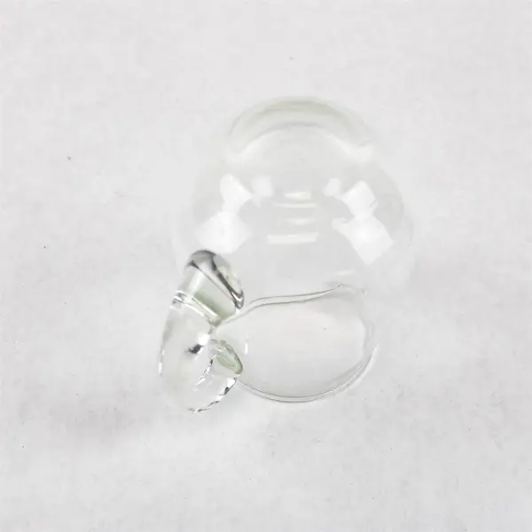 Vintage Clear Glass Creamer Pitcher Bulbous Minimalist 3.5"