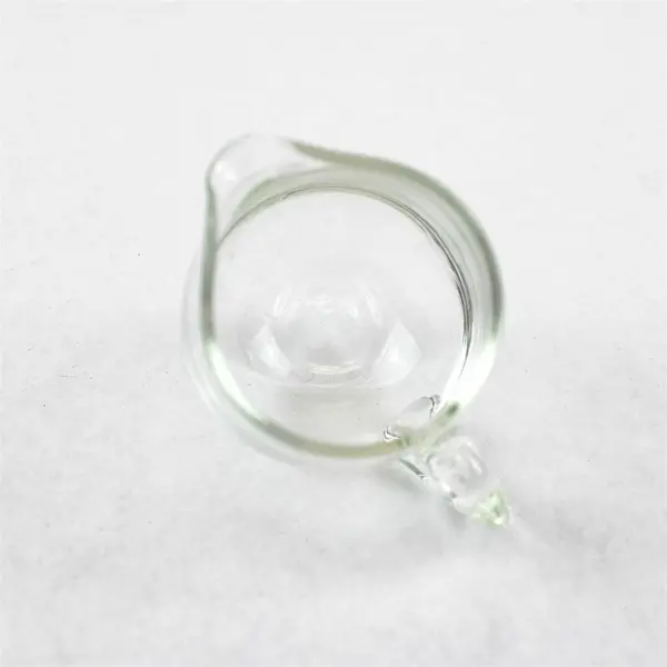 Vintage Clear Glass Creamer Pitcher Bulbous Minimalist 3.5"