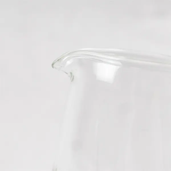Vintage Clear Glass Creamer Pitcher Bulbous Minimalist 3.5"