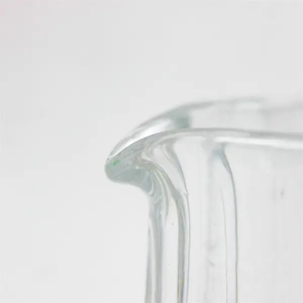 Vintage Ribbed Glass Creamer Syrup Pitcher Clear
