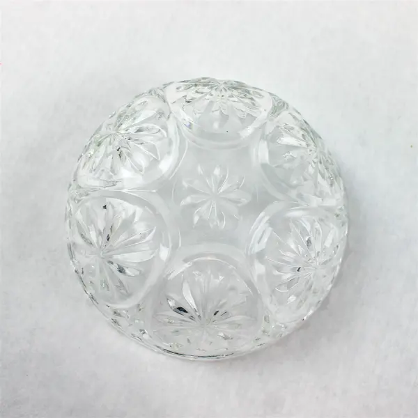 Set of 4 Anchor Hocking Medallion Clear Glass Serving Bowls 