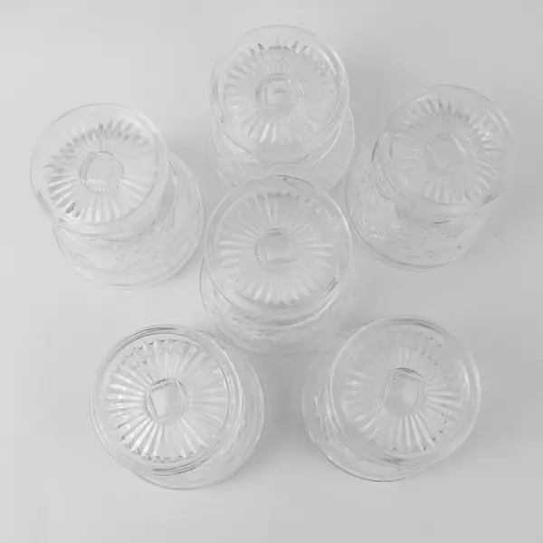 Set of 6 Vintage Hazel Atlas Gothic Footed Sherbet Dessert Dishes Glass
