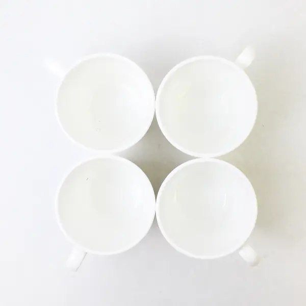 Lot Of 4 Corning Corelle Summer Blush Pattern Pansy Ceramic Mugs 3.75" Tall