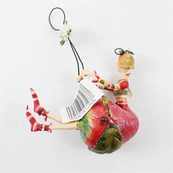 Lot of 5 Swinging Fairy Fruit Garden Ornaments 47162