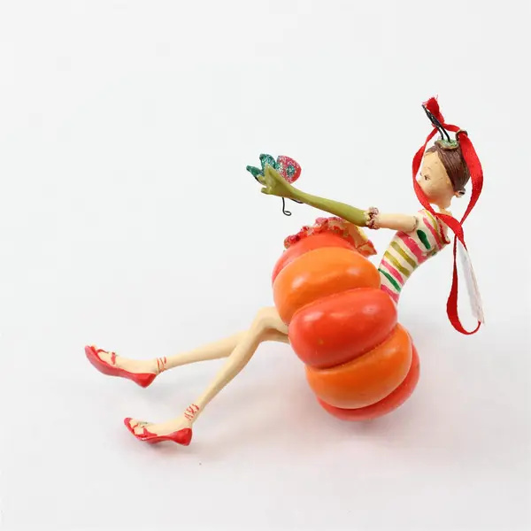 Lot of 5 Swinging Fairy Fruit Garden Ornaments 47162