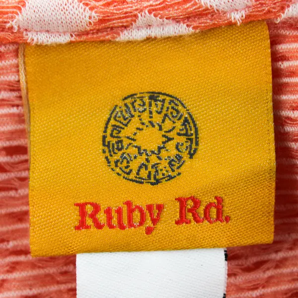 Ruby Rd. Women's XL Pink/White Open Front Roll Tab Sleeve Cardigan Sweater
