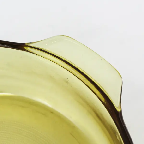 Vintage Amber Glass Round Baking Dish 8.5"