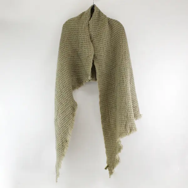 Calvin Klein Women's Waffle-Knit Evening Wrap in Gray/Brown