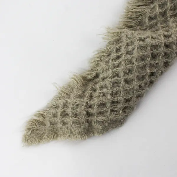Calvin Klein Women's Waffle-Knit Evening Wrap in Gray/Brown