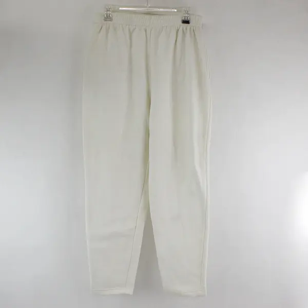 90's Pacer Women's L White Cotton Blend Relaxed Fit Tapered Leg Sweatpants 