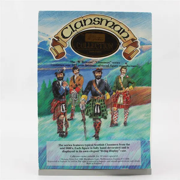 Vintage W. Britains Clansman Scottish Metal Figurine with Case