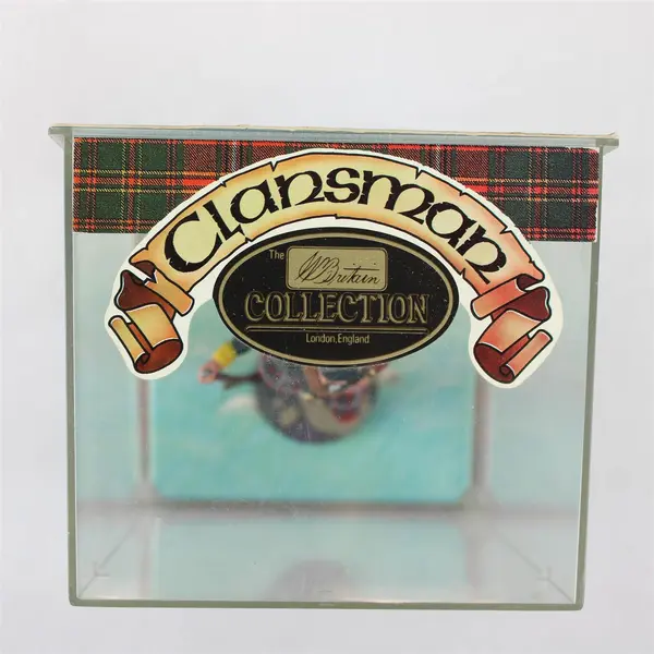 Vintage W. Britains Clansman Scottish Metal Figurine with Case