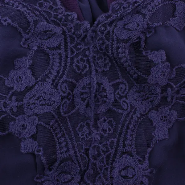 Frock & Frill Women's 10 Purple Embellished Satin and Chiffon Midi Dress