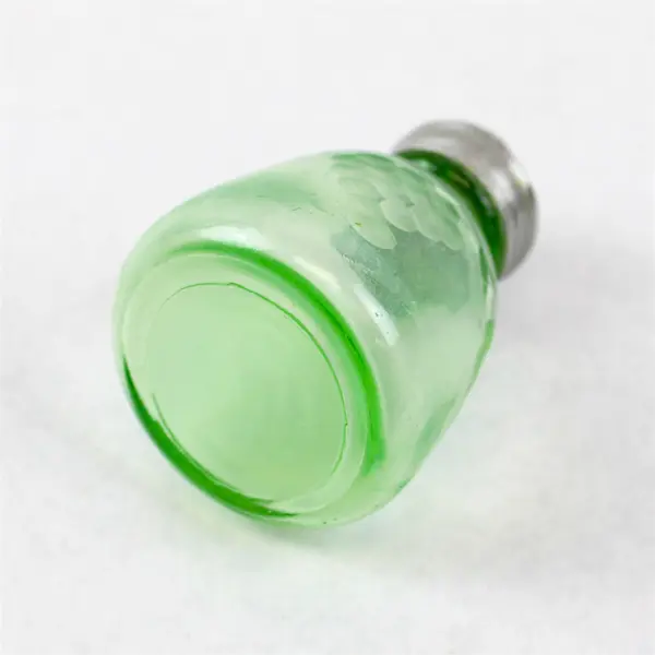 Vintage Green Depression Glass Salt Shaker 3.25in