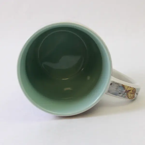Christian Art Gifts Ceramic Coffee Mug - White & Teal Good Pre-Owned