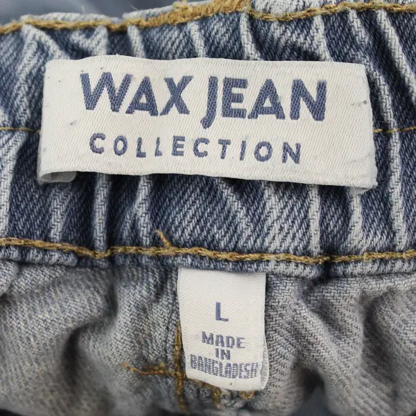Wax Jean Collection Women's L (32x30) Light Wash Denim Cargo Jeans