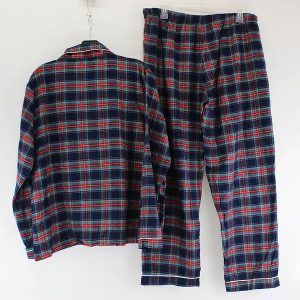 Born Multicolor Plaid Flannel Pajama Set Women's Large