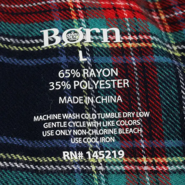 Born Multicolor Plaid Flannel Pajama Set Women's Large