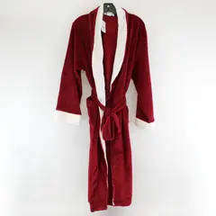 NWT Amanda Paige Women's Cranberry Red Fuzzy Robe One Size Fits Most
