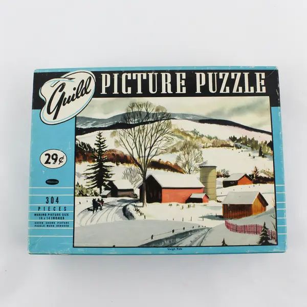 Vintage Guild Jigsaw Puzzle Sleigh Ride 304 Pieces Complete