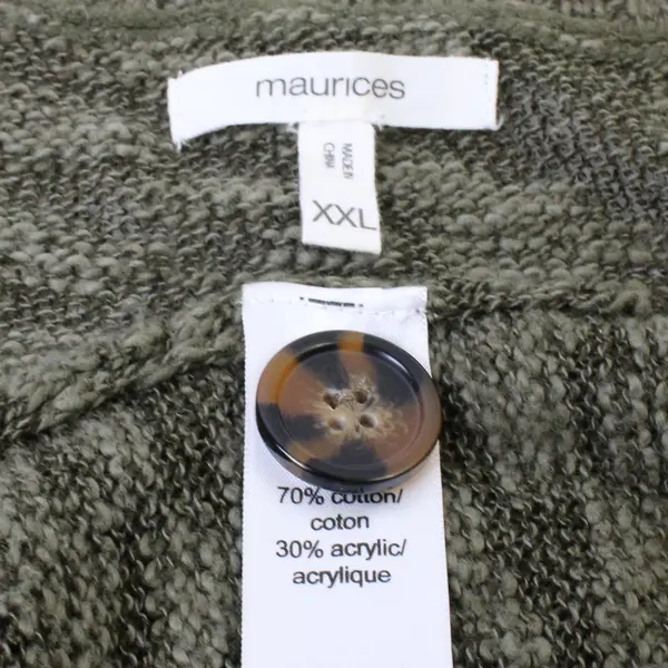 Maurices Green Button-Front Cardigan Women's Size XXL