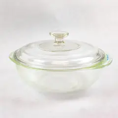 Pyrex 2Qt (1.9L) Clear Glass Round Casserole Dish w/ Lid 8.5"
