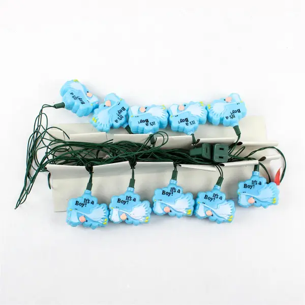 Ivory Tower Publishing It's a Boy Announcement String Lights Baby Shower Decor