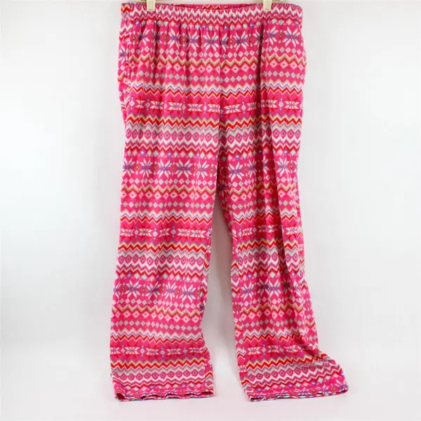 Sleep Chic Multicolor Fair Isle Fleece Pajama Pants Women's Large