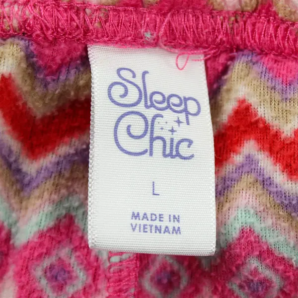 Sleep Chic Multicolor Fair Isle Fleece Pajama Pants Women's Large