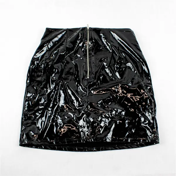 Fashion Nova Faux Leather Black Mini Skirt Women's Small
