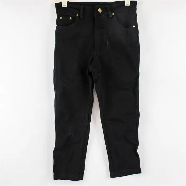 Vangull Solid Black Capri Pants Women's Small