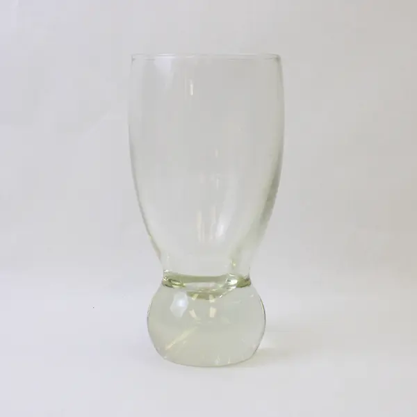 Vintage Yellow Glass Cocktail Shaker Bun Foot Heavy 9"