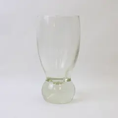 Vintage Yellow Glass Cocktail Shaker Bun Foot Heavy 9"