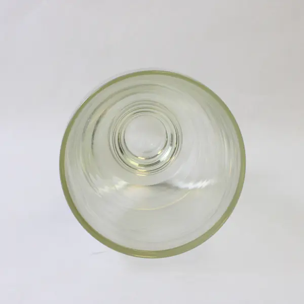 Vintage Yellow Glass Cocktail Shaker Bun Foot Heavy 9"