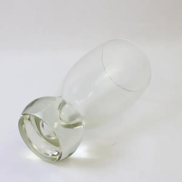 Vintage Yellow Glass Cocktail Shaker Bun Foot Heavy 9"