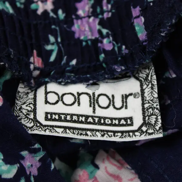 Bonjour International Multicolor Floral Print Midi Skirt Women's Medium