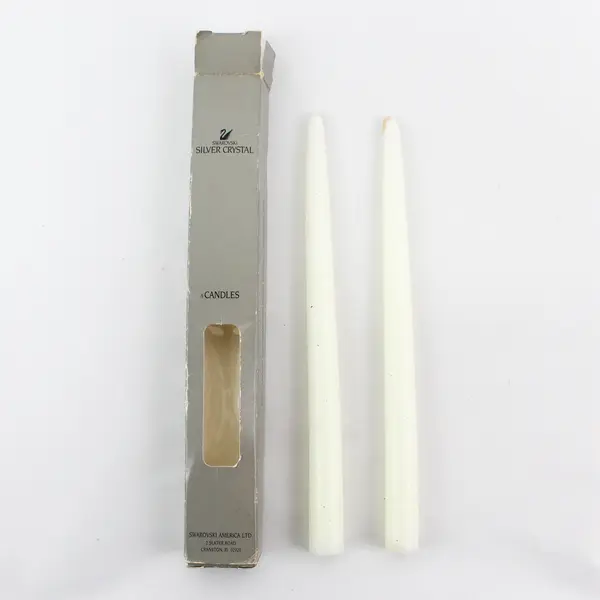  3 Boxes of 2 Swarovski Taper Candles For Swarovski Silver Crystal Candle Holder