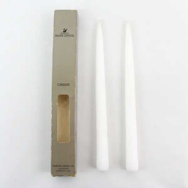 3 Boxes of 2 Swarovski Taper Candles For Swarovski Silver Crystal Candle Holder